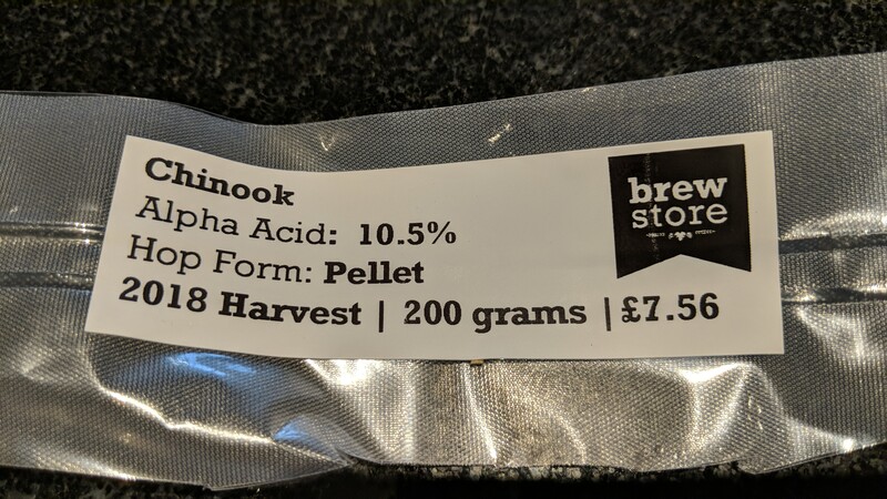 Brewday 3 - Chinook Hops Label