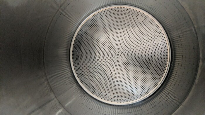 Shiny interior of the Grainfather mash tun