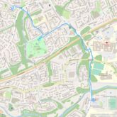 route map of outdoor exercise from fitotrack app
